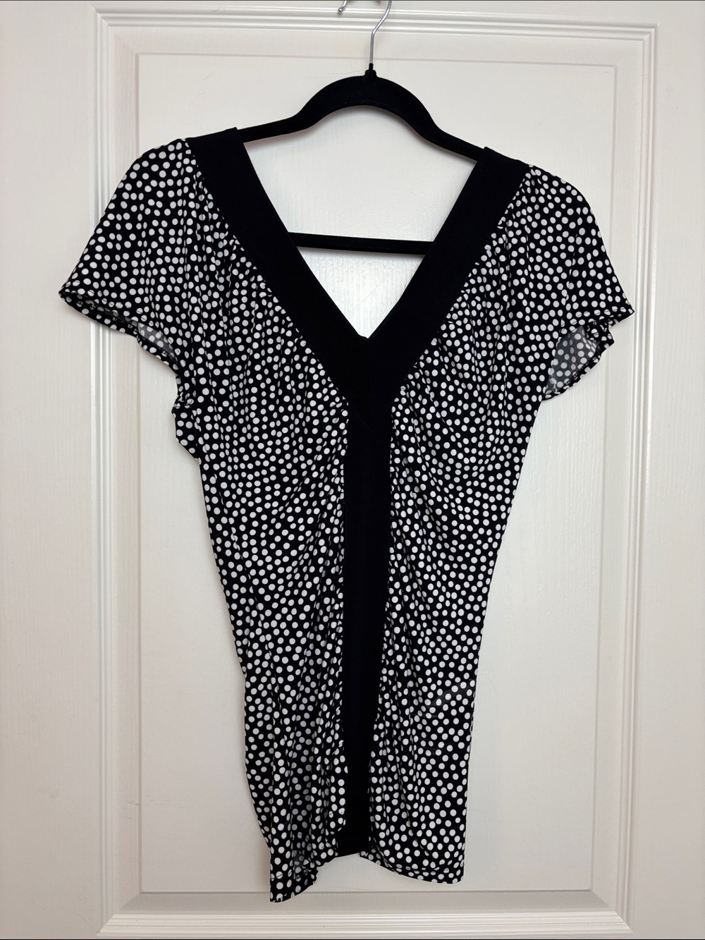 INC International Concepts Black Ruched Top Sz Small